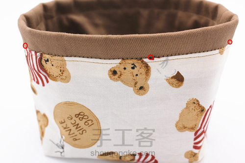 布艺小熊束口收纳袋 第18步