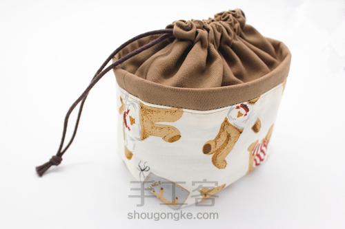 布艺小熊束口收纳袋 第28步