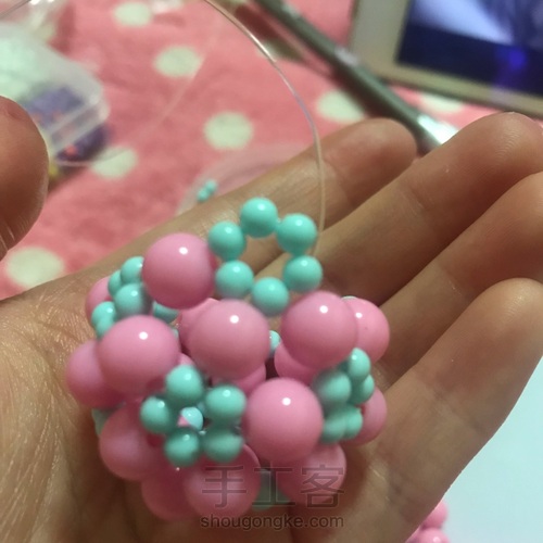 串珠水滴 第14步