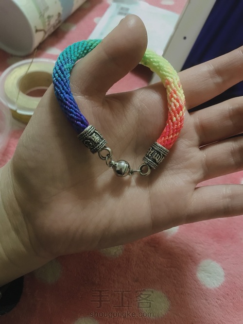 24股四色龙鳞手绳 第12步