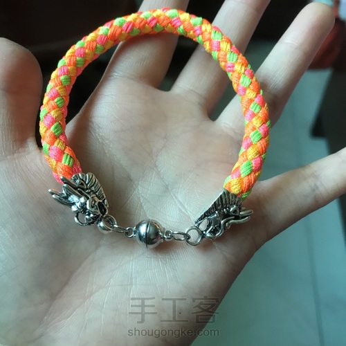 24股四色龙鳞手绳 第13步