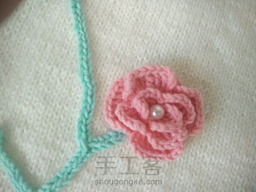 彩虹花朵毛衣 第17步