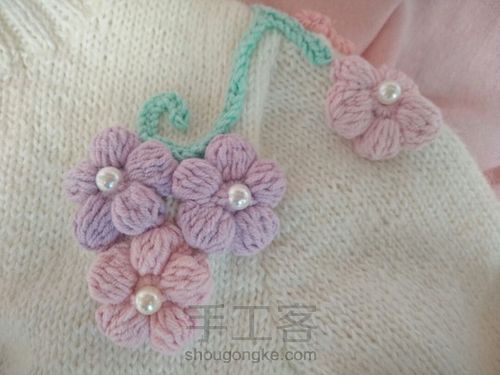 彩虹花朵毛衣 第29步