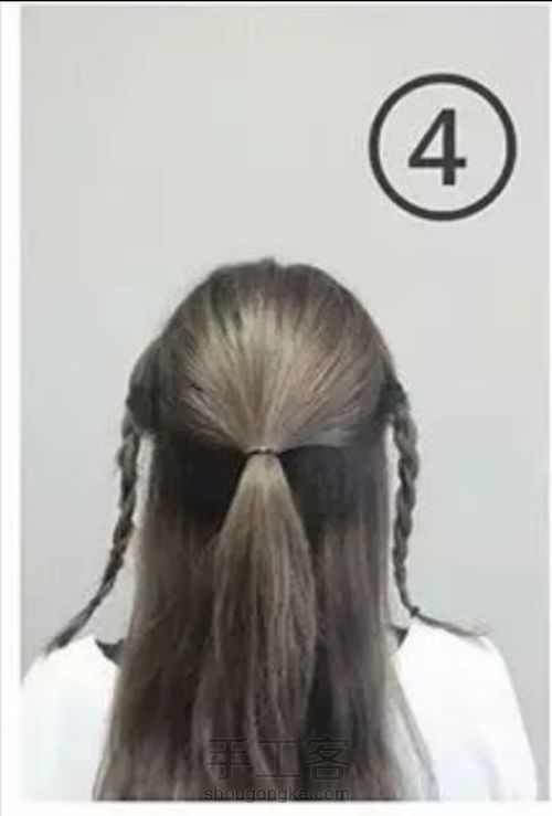 浪漫淑女编发 第4步