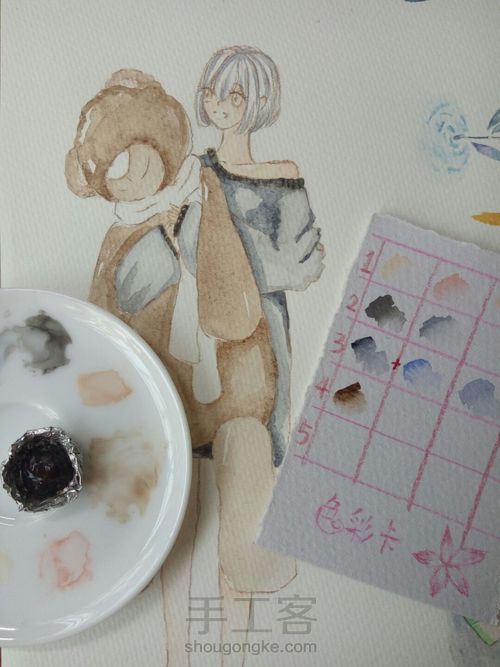 抱着泰迪的姑娘 第10步