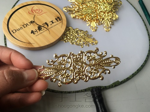 3-团扇中式婚礼新娘手捧花 第4步