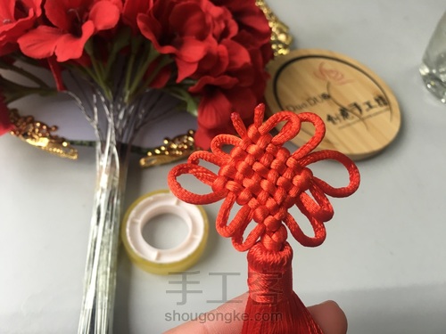 3-团扇中式婚礼新娘手捧花 第17步