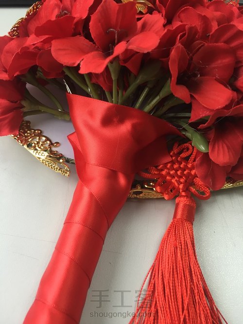 3-团扇中式婚礼新娘手捧花 第33步