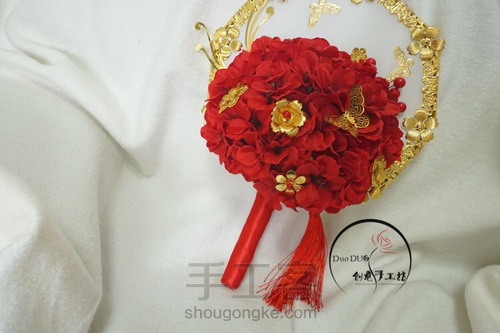 3-团扇中式婚礼新娘手捧花 第37步