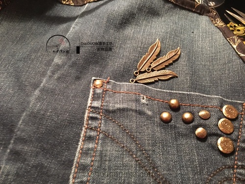 旧物改造 牛仔围裙 第12步