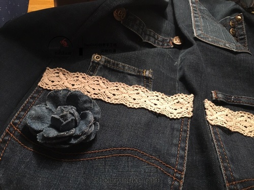 旧物改造 牛仔围裙 第13步