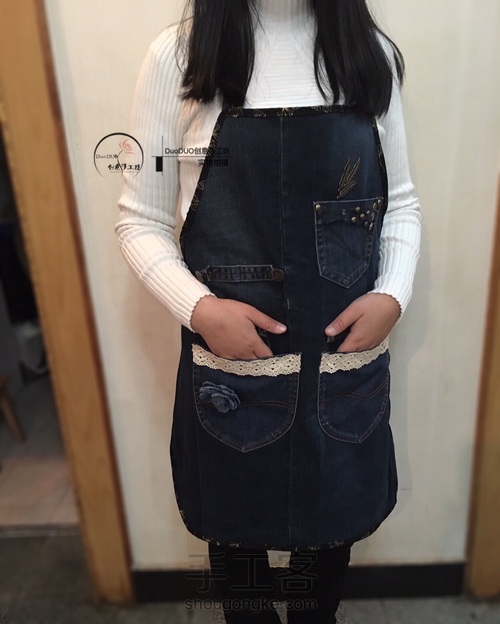 旧物改造 牛仔围裙 第17步