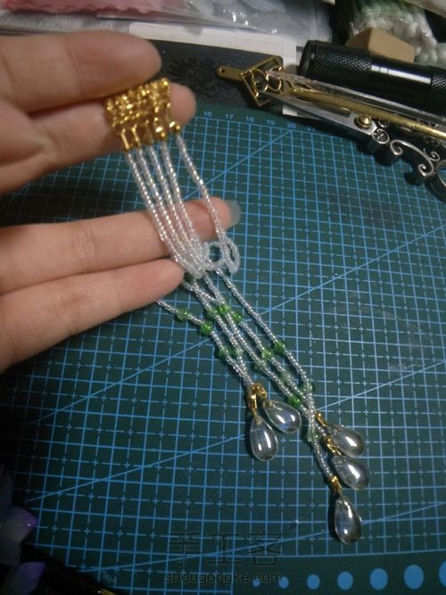 热缩片 无尽夏紫阳花发簪 第8步