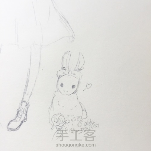 【Lu☆】彩铅手绘向日葵小女孩 第5步