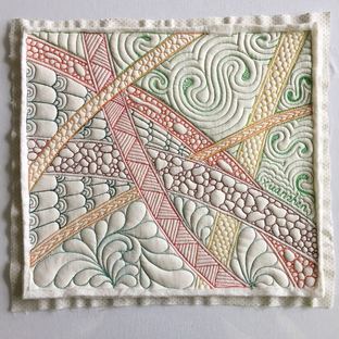 布上缠绕画--立体公路