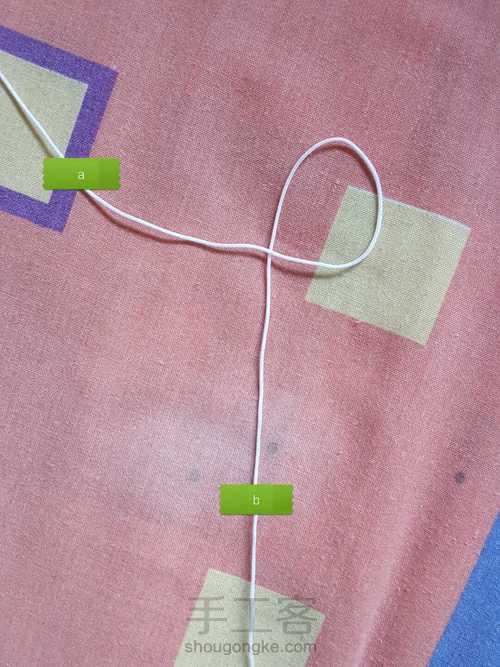 【冰】超级简单小清新的斜卷结手绳 第10步