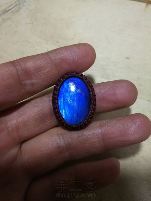 拉长石手镯 第2步