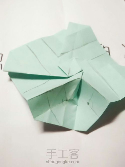 超详细的川崎玫瑰折纸教程（下） 第13步