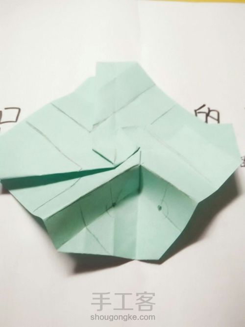 超详细的川崎玫瑰折纸教程（下） 第14步