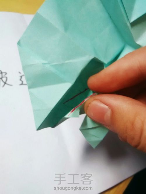 超详细的川崎玫瑰折纸教程（下） 第37步