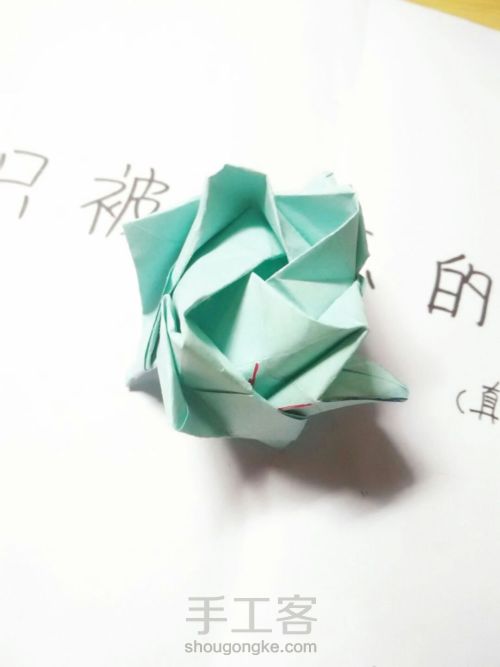 超详细的川崎玫瑰折纸教程（下） 第48步