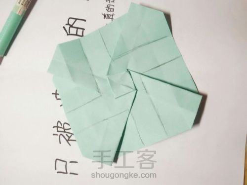 超详细的川崎玫瑰折纸教程（下） 第5步