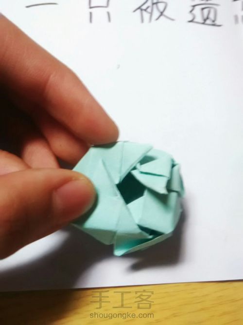 超详细的川崎玫瑰折纸教程（下） 第51步