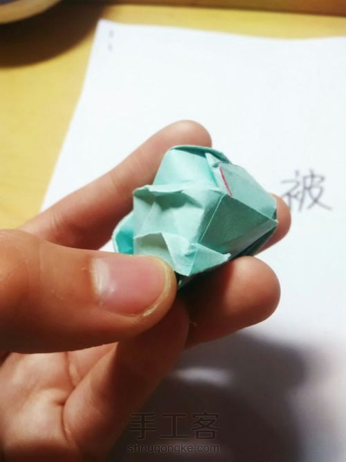 超详细的川崎玫瑰折纸教程（下） 第60步