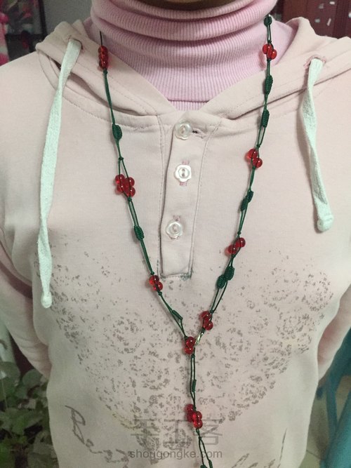 绳编毛衣链 第14步