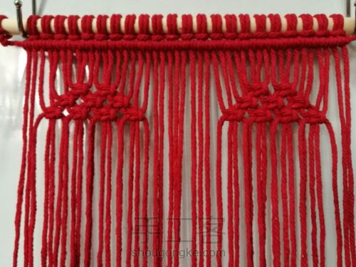 绳编挂毯“你和我” 第6步