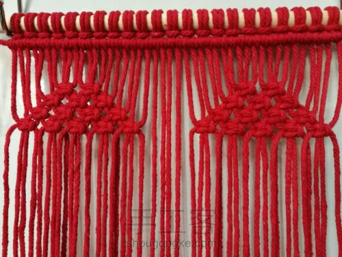 绳编挂毯“你和我” 第7步
