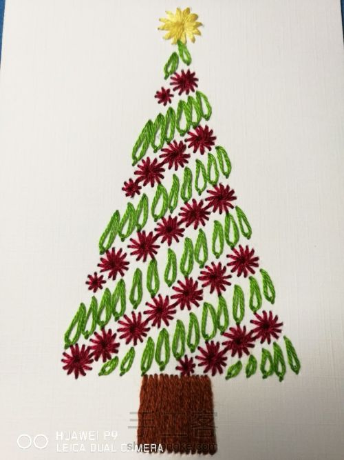 纸刺绣圣诞树 第9步