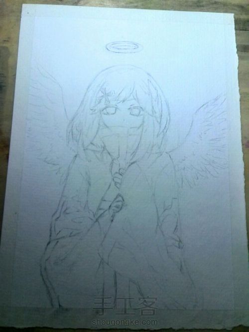 此处天使降临——《灰色庭园》Chelan手绘教程 第1步