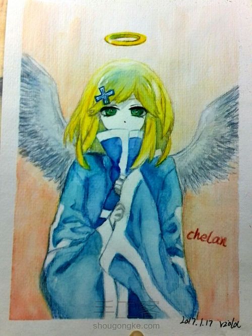 此处天使降临——《灰色庭园》Chelan手绘教程 第6步