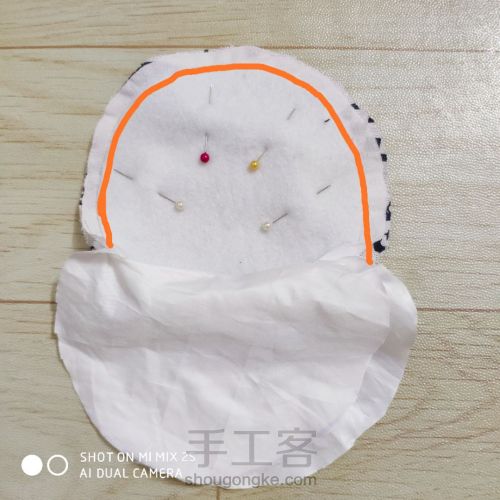 【Mio手作】手缝圆形零钱包 第8步