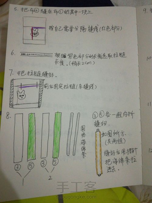 简便妈咪袋 第4步