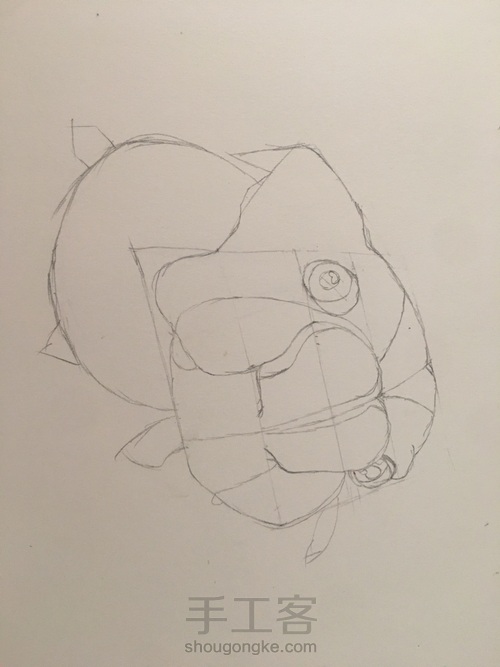 彩铅舔鼻狗 第1步