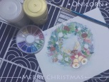 圣诞节到了～做了个圣诞花环水彩小画教程，有兴趣的可以画画看呀～