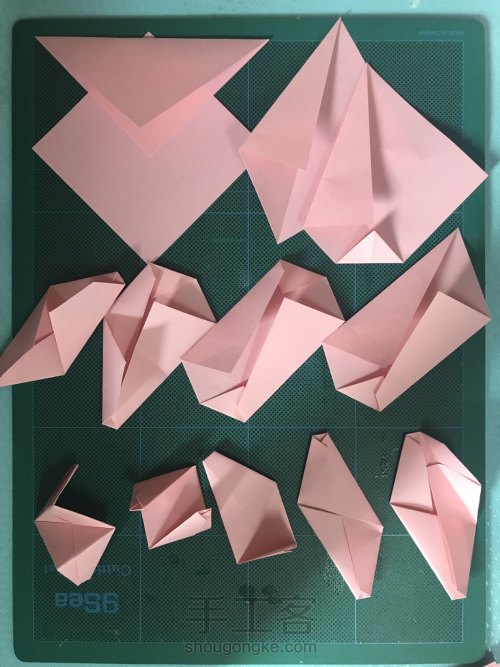 简单的折纸花球 第21步