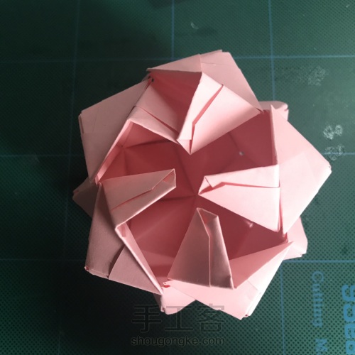 简单的折纸花球 第24步