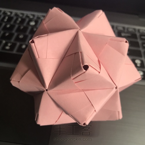 简单的折纸花球 第25步