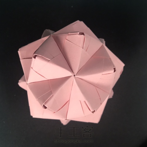 简单的折纸花球 第26步