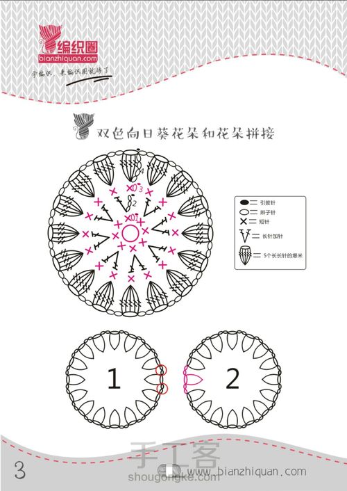 向日葵🌻坐垫 第1步