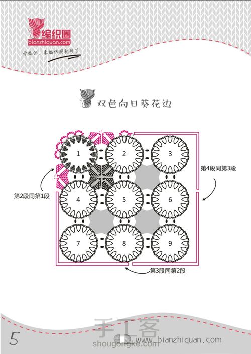 向日葵🌻坐垫 第4步