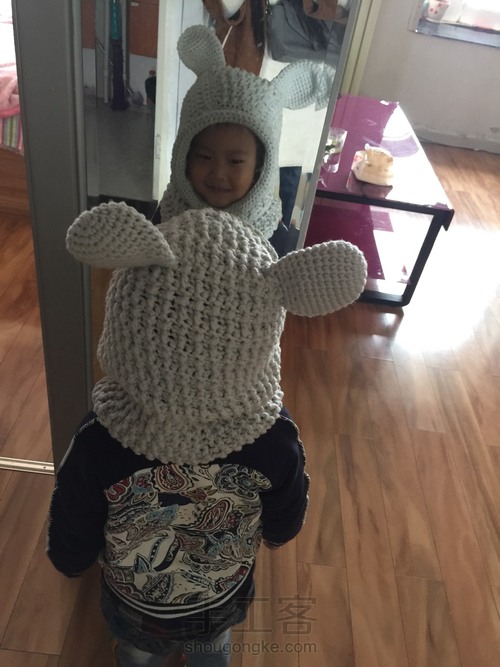 小兔子连帽围脖！ 第4步