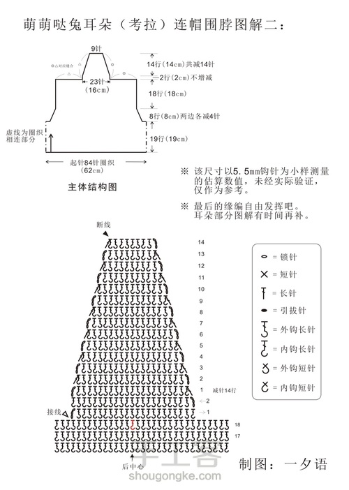 小兔子连帽围脖！ 第7步