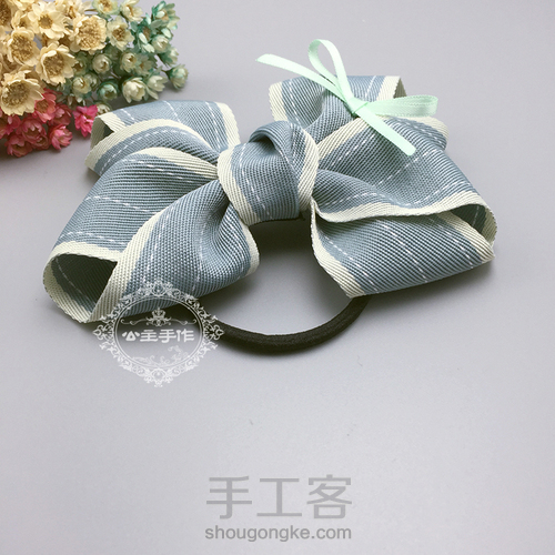 【公主手作】韩版布艺可爱双层蝴蝶结发圈制作教程 第1步