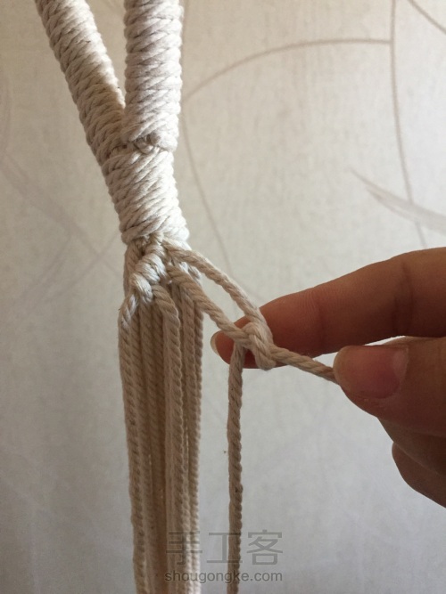 棉线编织吊篮 第15步