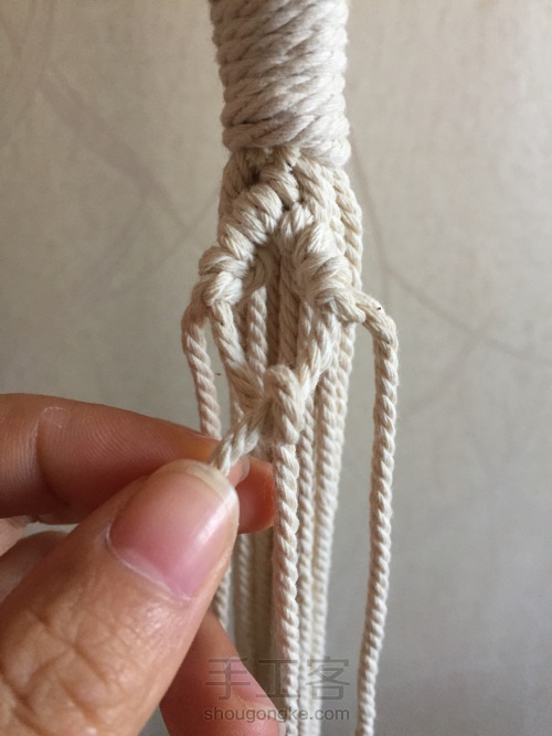 棉线编织吊篮 第17步