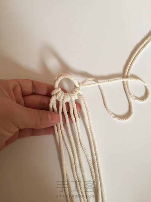 棉线编织杯垫 第3步